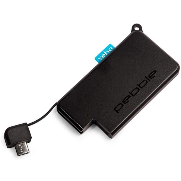 Veho Pebble Pokket 900mah includes adapter for your iphone Black one size