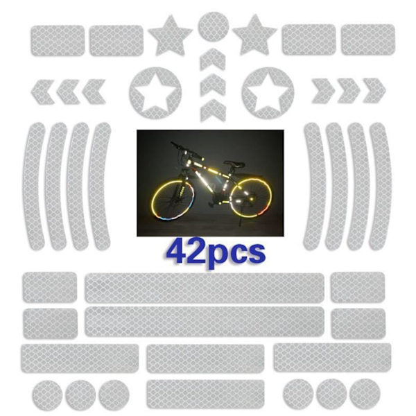 Refleksklistremerker 42 stk Gold one size