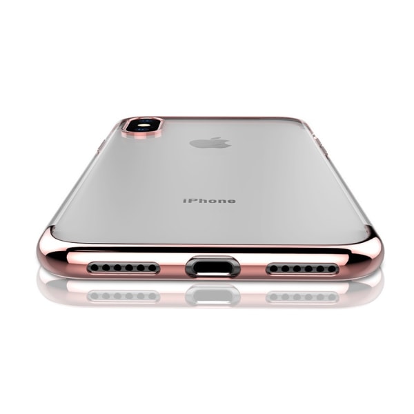 Elektropläterat TPU-skal iPhone Xs Max med 2 skärmskydd. Röd