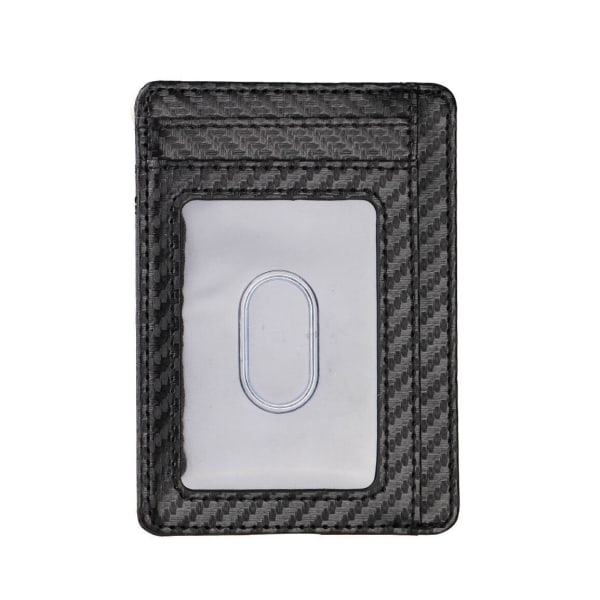 Supertynn RFID lommebok - 7 kortspor + seddellomme Black one size