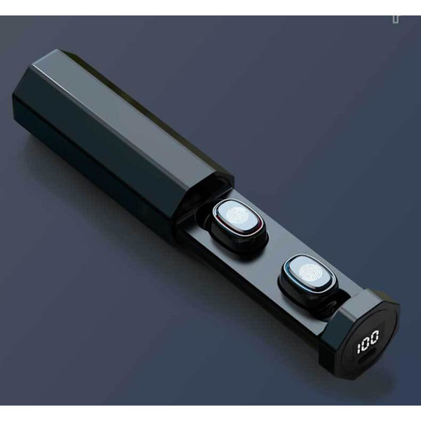 TWS Bluetooth tube earbuds Black one size