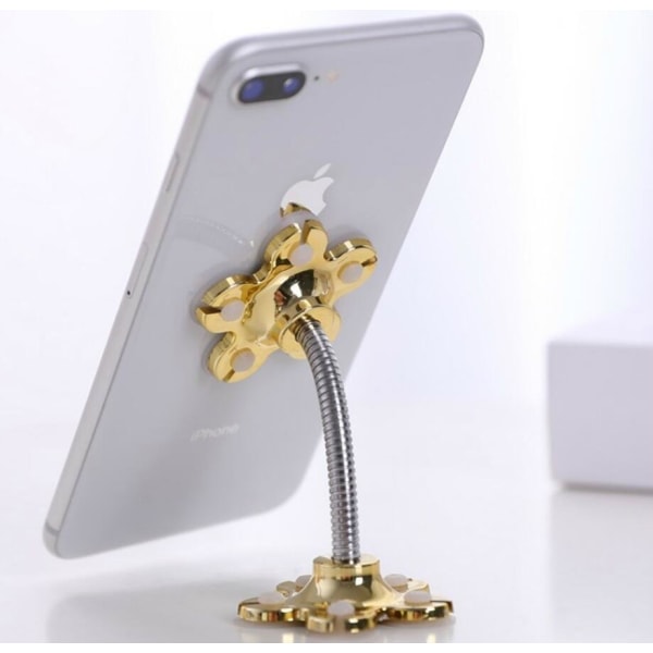 Svängbar Telefonhållare - 360° Roterande Design för Perfekt Vy Silver one size