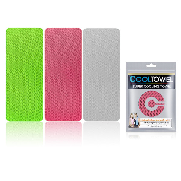 Kjølehåndkle 3-pakning – Perfekt for trening og utendørsaktivite Green/Grey/Pink