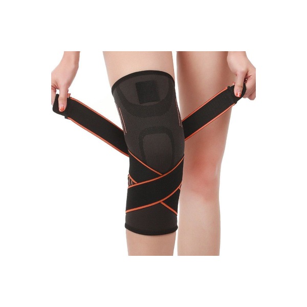 Elastic knee support with compression Green L