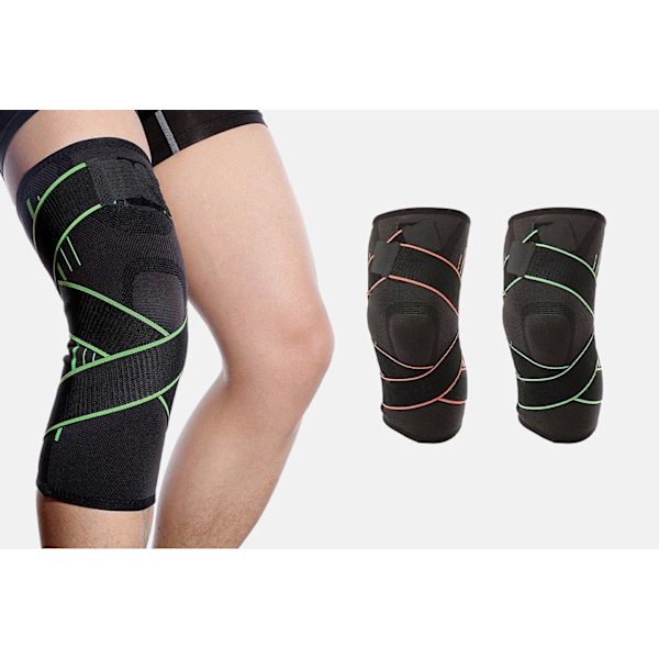 Elastic knee support with compression Orange S