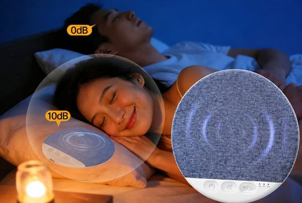 Bluetooth Søvnhøyttaler med White Noise og Timer Grey