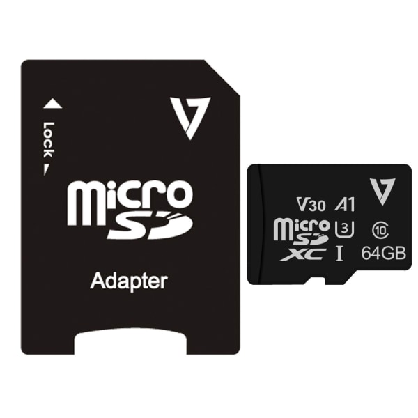 Micro -SD -kort klasse 10 - 64 GB Black