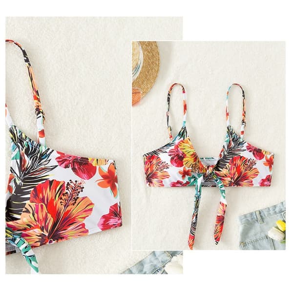 Bikini 3-delars Set – Trendig & Bekväm Vit S