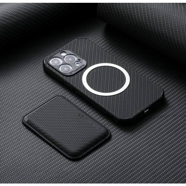 MagSafe iPhone Skal med Korthållare Svart one size