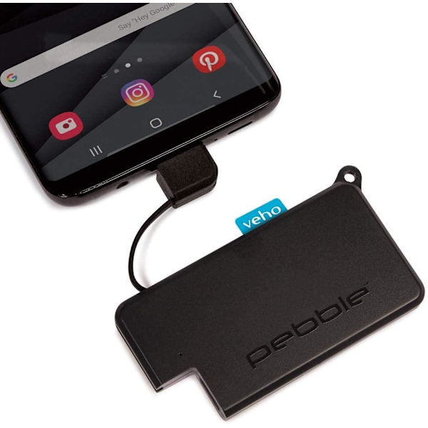 Veho Pebble Pokket 900mah includes adapter for your iphone Black one size