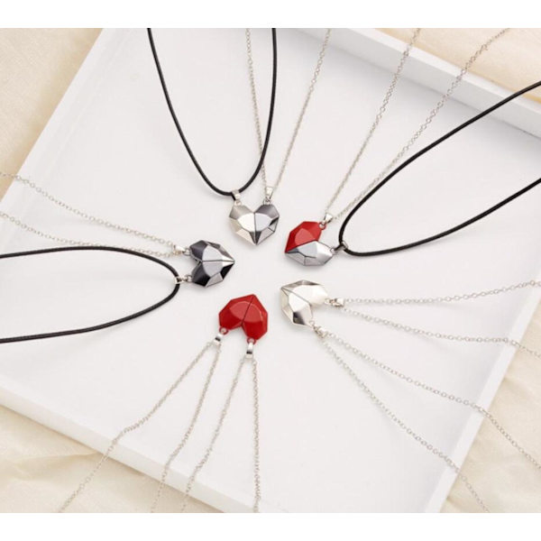 Venskabs halskæde "Hearts" - Elegant og unikt design Black one size
