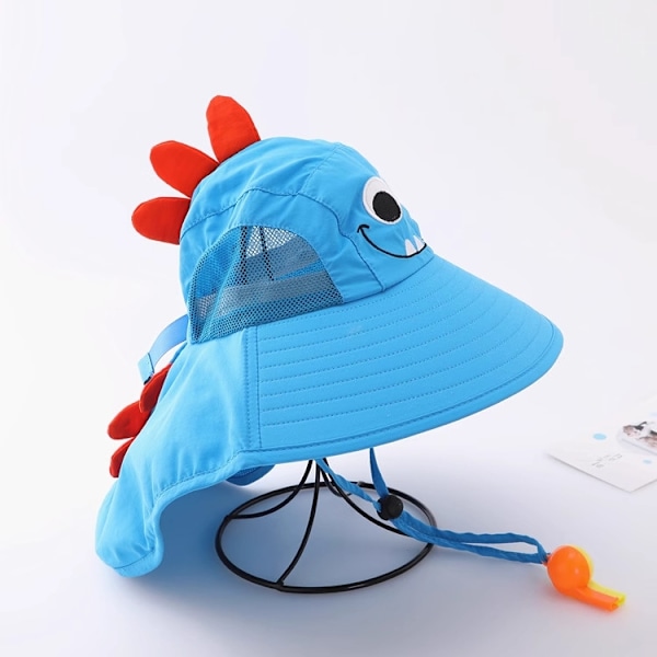 Barnsolhatt med UV-skydd & visselpipa – 3–10 år Rosa