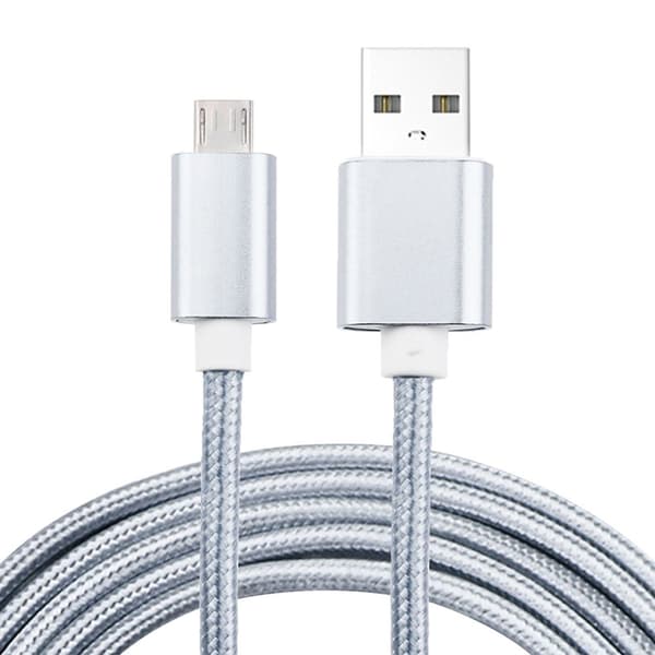 Fuldfarvet flettet Micro-USB-kabel 1,8 m Blue