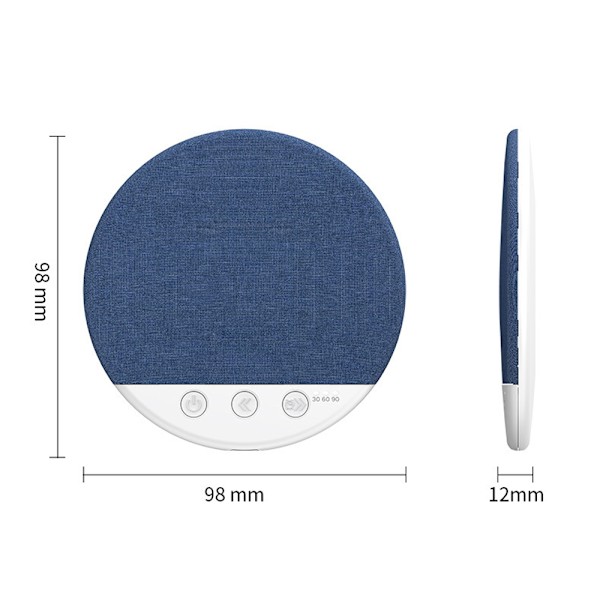 Bluetooth Sovhögtalare med White Noise & Timer grå