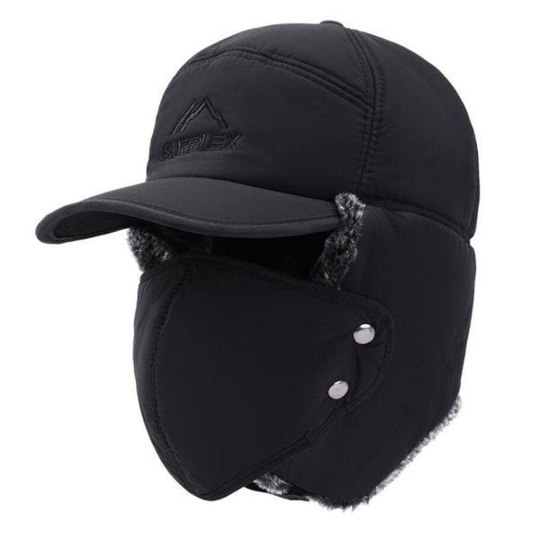 Hat with Mask Grey one size