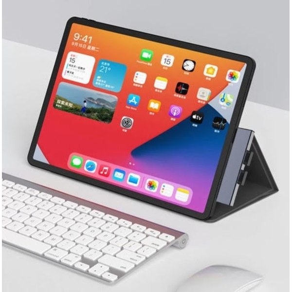 USB/USB-C Hub – Multifunksjonell og Kompakt Adapter Grey USB-C