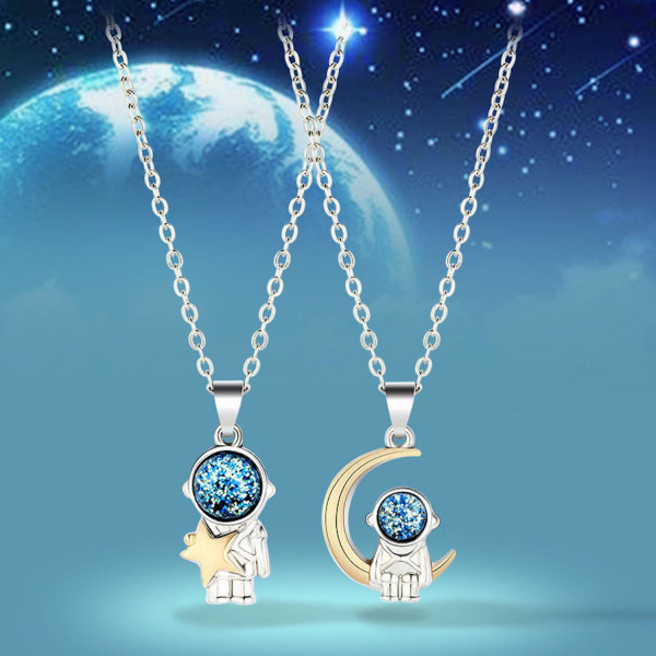 Vennskapskjede "Astronaut" - Elegant og trendy design Silver one size