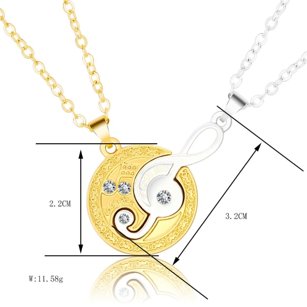 Vennskapskjede "Music Note" - Elegant og unikt design Black one size