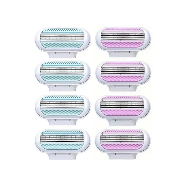 Barbersett for Kvinner - Håndtak og 8 blader, Kompatibelt med Gillette Venua Pink