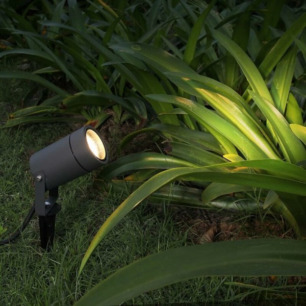 Utomhus LED-spotlight med spik, trädgårdsspotlight GU10 IP65 med kopplingsdosa Vattentät IP68 Varmvit 3000k lampa för Garden Path-buskar