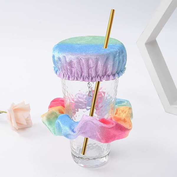 (Regnbåge) 2-pack dryckesskydd - återanvändbara och vågformade