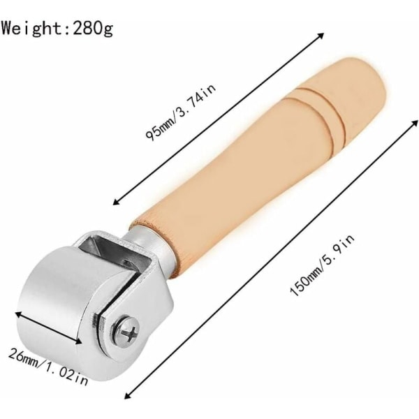 Verktyg Läder Tryckrulle Läder Limkanter för Verktyg Sömnad Hand Tryckrulle för Kantlimning och för Svetsverktygsinstallation Också