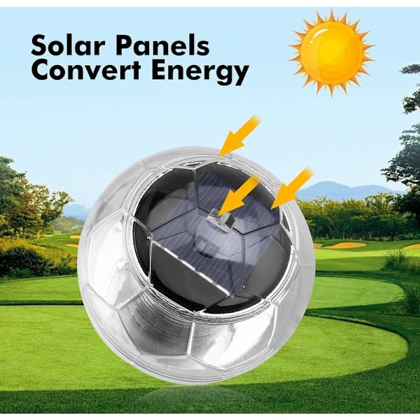 Solcellsdriven flytande boll, flytande poollampa poolbelysning flytande lampor damm belysning vattentät solcellslampor RGB pooltillbehör för pool, ga