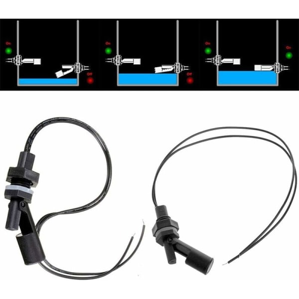 4 kpl vedenpinnan anturi, 220V 10W nestetason anturi vedenpinnan kytkin muovinen kellukekytkin vaakasuora kellukekytkin akvaarioon uima-altaaseen-DENU