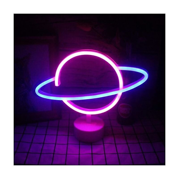 Planet Neon LED-stillampe Romantisk dekorativt ornament Planetlampe Ins-stil LED-bordlampe Neon