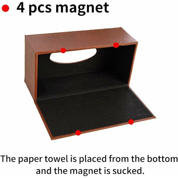 Paperiteline, auton sisustuselementti Pakkauksen sisältö Nahkainen paperiteline nahkaiselle nenäliinapakkaukselle, suorakulmainen nenäliina (1 kpl kultaa)-