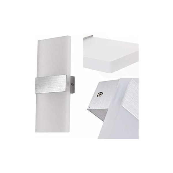 6W Indendørs LED Vægskinne 6000K Kold Hvid Akryl Vægslampe Moderne Design Størrelse: 29x11CM Bruges til at dekorere stue soveværelse gang trappe