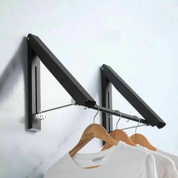 Fällbar klädhängare Retractable Wall Clothes Rack-DENUOTOP