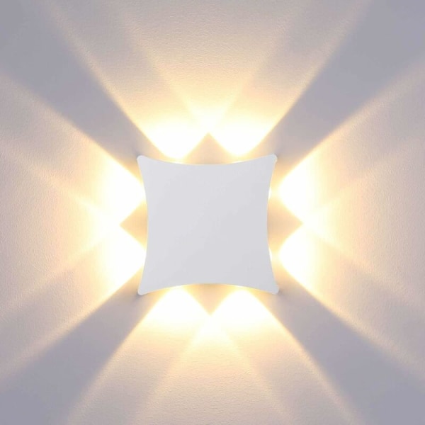 Outdoor Indoor LED Wall Lamp 8W Waterproof IP65 Wall Sconce White Wall Light for Bathroom Hallway Kid's Room Staircase Living Room Bedroom W