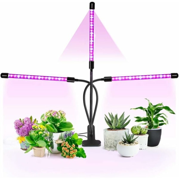 LED-vekstlys med forsinkelsesfunksjon 3 moduser 9 lysstyrke 360° Dimbar Justerbar plantelys for innendørs planter Hydroponics Drivhushage