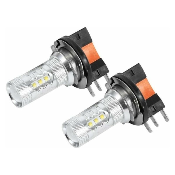 Bil LED-lampe H15 80W3030 høyeffekt tåkelys (H15-80W 2stk)