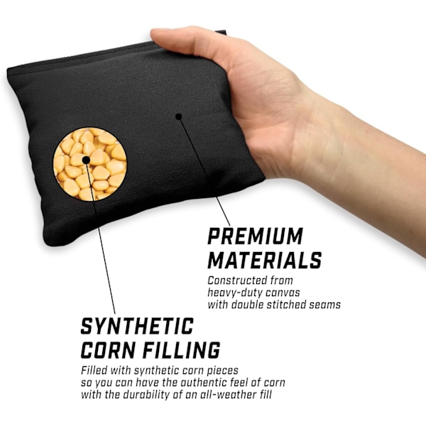 Sandsäck Bean Bag Set (5 Allväderspåsar) - Svart