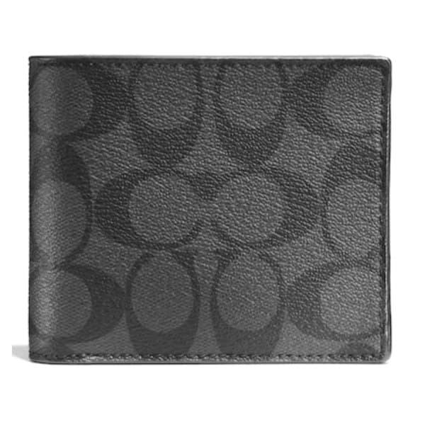 Signature Canvas Charcoal/Black Bifold ID -lompakko