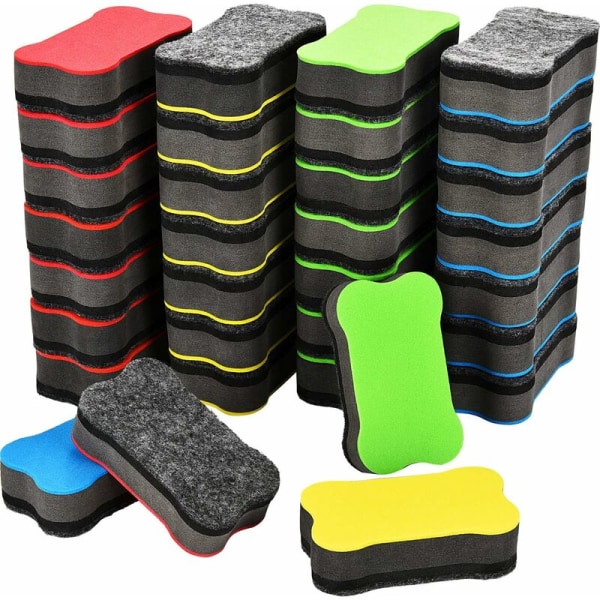 32 kpl Dry Erase Magneettinen Eraser -taulutaulu luokkahuoneen kotitoimistoon, satunnaiset värit, magneettitaulut ja valkotaulut
