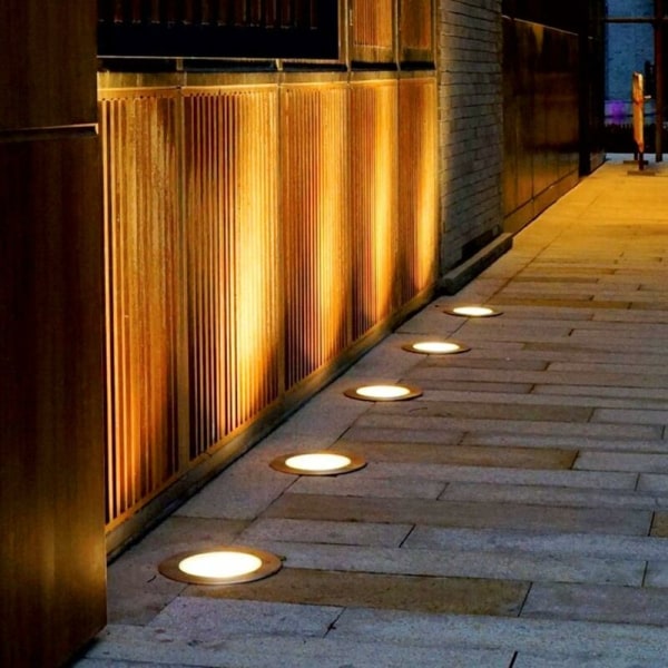 Solcelledrevet havebelysning, 8 LED 4 pakker solcelledrevet LED-udendørslys, vandtæt LED-jordlys, soljordlysbelysning til gårdhave, sti, par