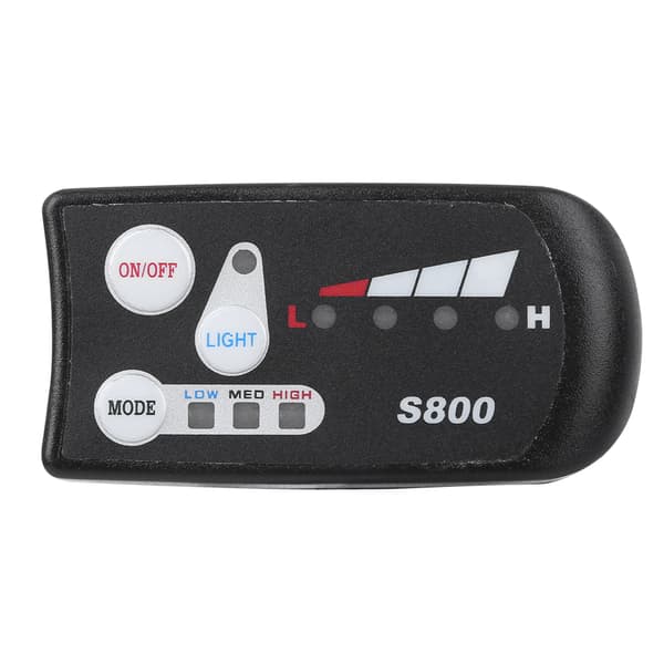 S800 36V E-cykel Lithium Batteri LED Meter Horisontal Sort Hvid Display