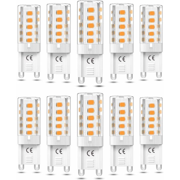 10st G9 LED-lampa Dimbar 5W Varmvit 3000K G9 LED-lampor Halogenekvivalent 50W AC110/220V [Energiklass F]