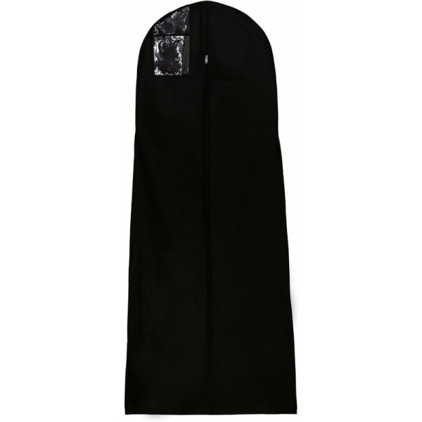 71 Inch Wedding Dress Cover Bag Breathable Dustproof Bridal Gown Garment Storage Bag Protector Black (180  80 cm)-DENUOTOP