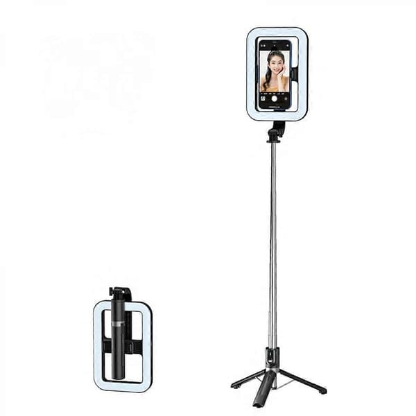 8-tommers teleskopisk LED-ringlampe for skrivebord