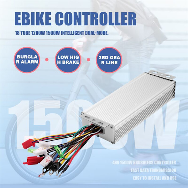 48V 60V 64V 72V 1200W 1500W 18 Rørs Børsteløs Controller/Ebike Controller/Motor Controller til Elektrisk Cykel/Scooter