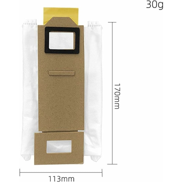 6 Rooms Dust Bags for Xiaomi RoboRock S7 T7 T7S T7PLUS T7SPLUS Robot Vacuum Cleaner Replacement Bags for Vacuum Cleaner Dirt Disposal Bags A