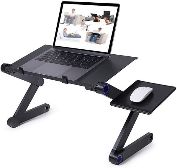 INF Smart justerbart laptopbord 17 tommer Svart