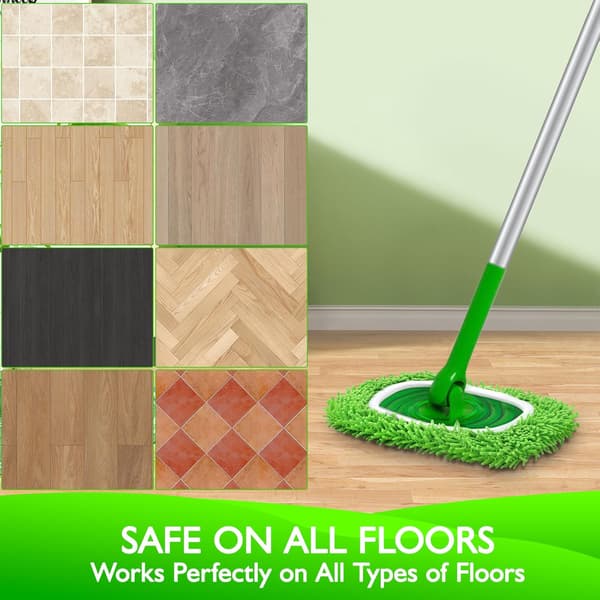 Återanvändbara Mikrofibermoppdynor Kompatibla med Swiffer Sweeper - 4-pack Torrsvepande Dukar & Våtmoppdukar (mopp ingår ej)
