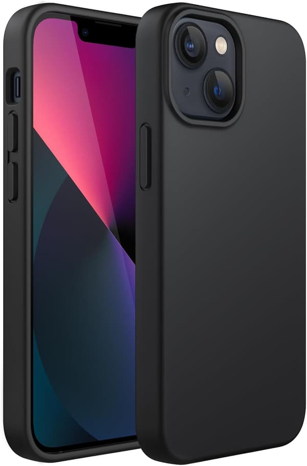 iPhone 13 Silikoninen Suojakuori, (Musta)