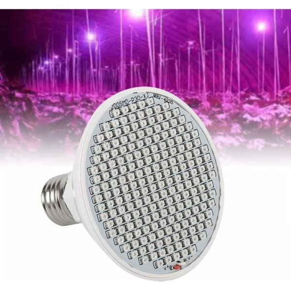 24W 200-LED Veg Grow Light E27 Hydroponisk Blomster Grow Blomstringslamper 85265V til Indendørs Planter