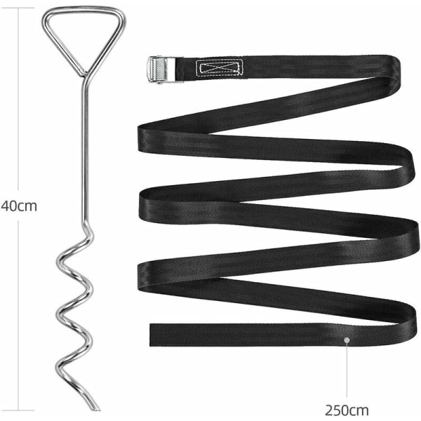 Ground Anchor Kit Safety Anchor Set for Trampoline, Silver